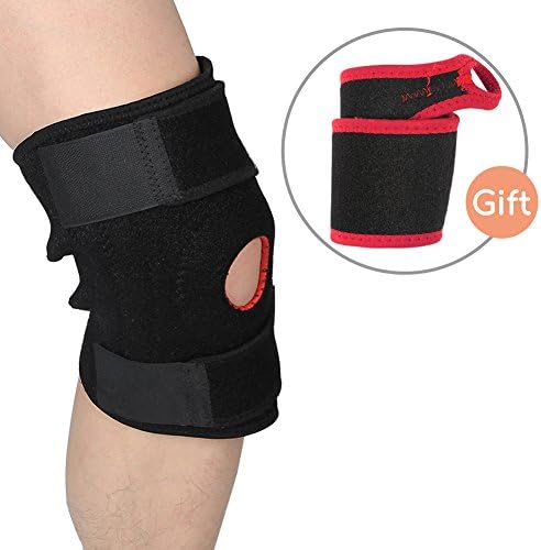 Knee Support Brace,LEMAIKJ Open-Patella Stabiliser Knee Brace Pads with Adjustable Strapping for Sports Exercise, Meniscus Tear, ACL, PCL, Arthritis,Injury Rehabilitation and Protection against Reinjury - Fit Man &amp; Women