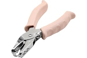 NOVSTUF Single Hole Punch, 3mm Handheld Hole Puncher Small Metal Circle Hole Punch With Soft Grip Handle Mini Paper Punch for DIY Crafts Notebooks Invoices Cards Gift Tags Home School Office