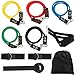 Produktbild Lospu HY Resistance Bands Set, Resistance Bands Widerstandsband Set- 5 Widerstandsbänder aus Latex, Griffe,Türanker & Fußschlaufen- Gymnastikband Trainingsbänder Fitnessbänder Expander für Ganz-Körper-Workout Yoga Pilates