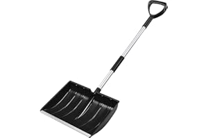 SUDSTY Pelle à neige portable pour allée avec poignée en aluminium et lame large