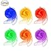 Produktbild Wskderliner Kindergarten Tücher Tanz Performance Schals Chiffon Kinder Spielen Sinnesspielzeug für Kleinkinder Babys 6 Farben 60 x 60 cm Packung mit 12 .Farbe: Rot, Gelb, Orange, Rose rot, Pink, Grün.