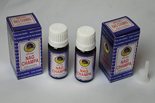 2 aceites essenciales de Nag champa calidad superior (2 botellas de 10 ml con aplicador)