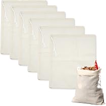 6 Pack Cheesecloth Bags, Reusable Tea Bags Washable Muslin Bags ...