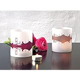 Windlicht ISTANBUL Shade. 2er Set in greige & pflaume