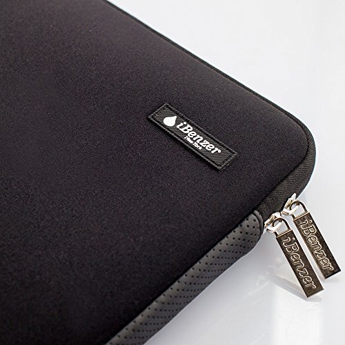 iBenzer – Deluxe Laptop-Hülsen-Beutel-Abdeckungs-Fall für alle 13-Zoll-Laptop-Computer – Macbook Pro 13 “ / Macbook Air 13 “ / Macbook Pro 13 “ mit Retina-Display (Schwarz BH-MP13BK) - 3