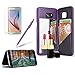 Produktbild Girlyard Spiegel Hülle mit Brieftasche für Galaxy S7 Edge, Hart PC Schutzhülle Flip Case Standfunktion Kartenfach Klapphülle Anti-Kratzer für Samsung Galaxy S7 Edge - Lila