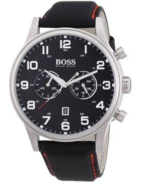 Hugo Boss Herren-Armbanduhr Analog Quarz Leder 1512919