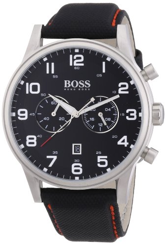 Hugo Boss Herren-Armbanduhr Analog Quarz Leder 1512919 Hugo Boss Herren-Armbanduhr Analog Quarz Leder 1512919