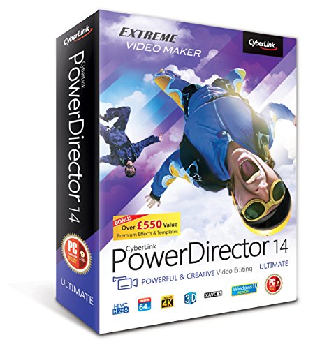Cyberlink PowerDirector 14 Ultimate - Software de video  Italiano  Franc  s  Alem  n  Completo  Caja  Windows 7 Enterprise Windows 8 Windows Vista Home Premium Windows 10 Education Windows 7     Win  Core i5 Athlon Core i7 Core 2 Duo Pentium Phenom II X4 