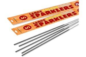 Inevitable Party 10 x 25cm (10") Handheld Large Golden Sparklers (10 Sparklers (2 Packs))