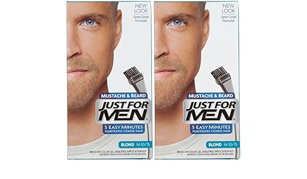 Just For Men Brush In Color Mustache Beard Blond 2 Pk