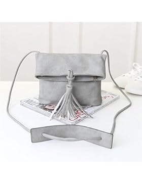 Elistelle Handtasche Damen Shopper Tasche Kleine Umh?ngetasche Mit Quaste