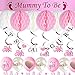 Produktbild Sunshine smile Babyparty Deko Mädchen und Junge, with a Mummy to be Sash, a It's A Girl Banner, 6pcs Honeycomb Balls, It's A Girl Hanging Swirls Decorations,5pcs Balloons and Baby Shower Confetti