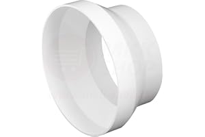 MKK Tube d'aération en plastique Tube rond entrée / sortie d'air Réducteur connecteur ø 80 100 110 120 125 150 200 mm Système de ventilation Coude ABS clapet anti-retour Bride PVC, Reduzierverbinder Ø 120/125 mm, Ø 120 mm