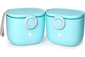 Termichy Boîte Doseuse à Poudre de Lait,Distributeur de Formule Pour Bébé,Conteneur Portable de Boîte de Lait en Poudre Pour Bébé en Bas âge, 250g (Bleu, Paquet de 2)
