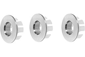 Leliafleury 3Pcs Sink Overflow Ring Basin Trim Drain Cap Cover Round Overflow Hole Cover Sink Hole Replacement for Kitchen Bathroom Toilet Washing Basin (Silver)