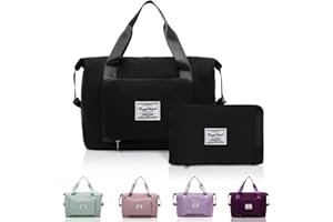 Viaggio Pieghevoli di Grande Dapacità, QLFJ-FurDec Borsa a Mano Leggeri Espandibile e Impermeabili, Adatte per Weekends, Notte, Vacanzes, Shopping, Sport