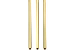 DTGN 300x5x0.5mm(L*OD*Grosor) Tubo Redondo de Latón - 3pcs Varilla de Latón Hueco Redondo Metal Tubos sin Costuras para Maquinaria Equipo Bricolaje Decorativo Marco Manualidades