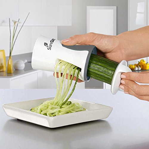 SureSlice Spiral Slicer Spiralizer Bundle Complete – Coupes légumes – courgettes Spaghetti nouilles Pasta Maker - 5