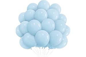 EITOLO Baby Blue Balloons, 50 Pcs Balloon Pack 10 Inch Blue Balloon, Matte Latex Balloons for Pastel Blue Theme Graduation Birthday Party Proposal Wedding Baby Shower Anniversary Decoration