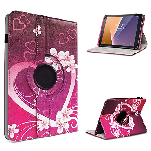 Vodafone Tab Prime 6 / 7 robuste Tablet-Schutz-Hülle aus hochwertigem Kunstleder Tasche mit Standfunktion 360° drehbar Universal-Cover-Case kombiniert Schutz und Design von UC-Express®, Farben:Motiv 2