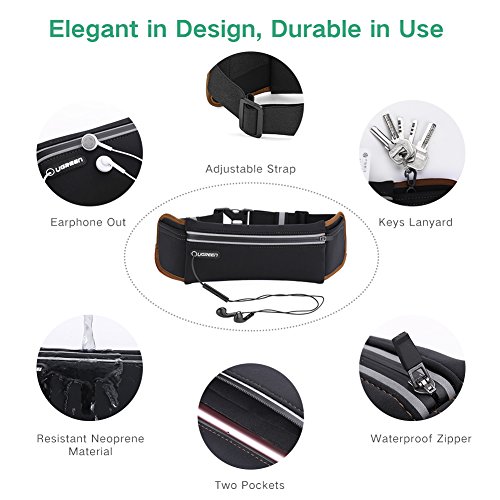 Ugreen Sport Bauchtasche Gürteltasche Hüfttasche Wasserdicht Sweatproof Multi-funktion Case Holder Kopfhöerer Für Smartphone Iphone - 5
