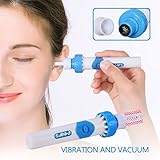 【Einfach zu Verwenden】 Die weiche elastische Spitze lässt sich leicht biegen, um Ihr Trommelfell zu schützen. Einfach befestigen Sie den elastische Spitze und Einfügen in das Ohr, dann drücken Sie den Schalter wird es befähigen, sichere und schonende Absaugung zum effektiv reinigen Sie Ihre Ohren. Durch die Ergänzung von Vibration und Saug Effekt macht es Ihn wirksamer als Wattestäbchen und normale Ohrlöffel.
