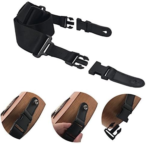 High Quality Solid Color Guitar / Electric Guitar Straps-Unique Buckle Design, Easy to Use And Longer Service Life (Black)