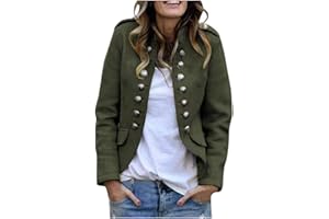 Xmiral Capispalla Cappotto casual bomber da donna con bottoni retrò da donna