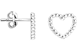SOFIA MILANI - Orecchini da Donna in Argento 925 - Orecchino a Perno a Cuore
