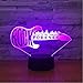 Produktbild Rock Forever Guitar 3D Leuchten Leuchten Geräte Intelligente Fernbedienung Nachtlampe Led Bedside 3D Visuelle Usb Led-Nachtlicht