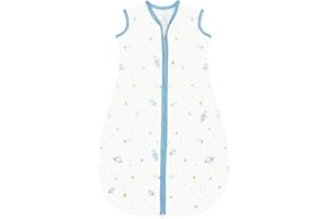 Lilian&Gema Sommerschlafsack Baby 0.5 Tog Baby Schlafsack für 0-6 Monate Baby Sommerschlafsack Bequem und Atmungsaktiv Babyschlafsack Sommer 70 cm für Jungen Mädchen Neugeborene Blau