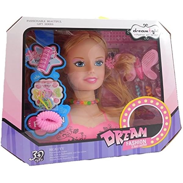 kids hair styling head