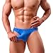Produktbild Elephant Nase Unterwäsche Herren, DoraMe Männer Eis Seide Slips Beutel T Unterhose Shorts Dessous Solide Niedrige Taille Retroshorts (Blau, Asien Größe 2XL)