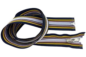 TOMASELLI MERCERIA Cerniera Multicolor Zip Lampo Spirale 1 Cursore Reversibile Acciaio Sganciabile Lunga 80 Cm