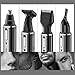 Nose Trimmer, [Newest Version] 4 in 1 Rechargeable Nose Ear Trimmer/Nose Hair Trimmer/Beard Trimmer/Sideburn Trimmer/Eyebrow Trimmer Stainless Steel&Water Resistant with Wet/Dry&Vacuum Cleaning System (Black)