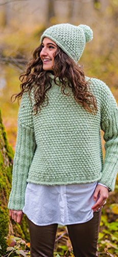 Gründl Wolle Shetland Farbe 02 – salbei melange – Handstrickgarn in Pastelltönen zum Stricken & Häkeln - 4