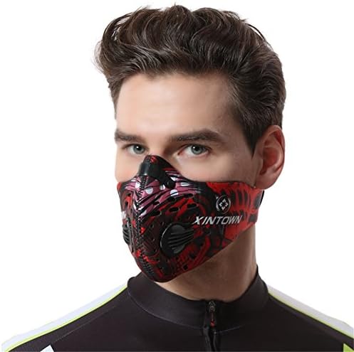 Refosian Dust Mask, Activated Carbon Dustproof Mask Fitness Mask Face Mask Allergy Mask Flu Mask Cycling Mask - Protection from Filtration Exhaust Gas Anti Pollen Allergy PM2.5 Dust - Mask Filter for Running Cycling Sking and Other Outdoor Activities