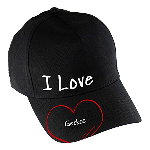 Cap modernos GECKOS del amor de I colour negro