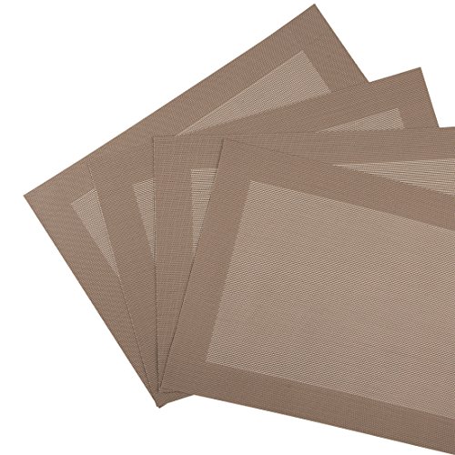 Levivo Platzset aus pflegeleichtem Gewebe, 4er-Set, taupe - 2