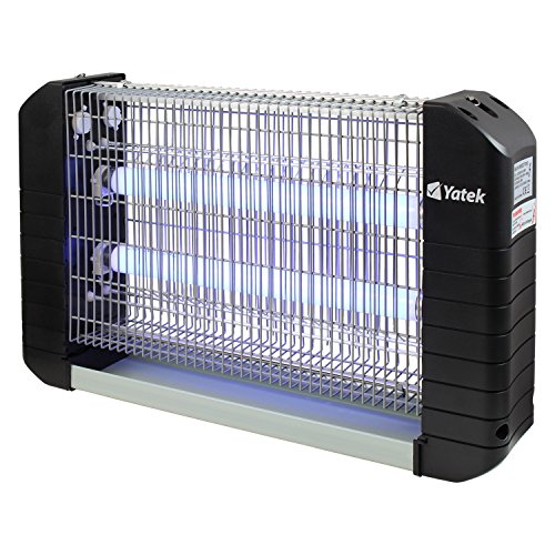 Preisvergleich Produktbild Insektenvernichter Yatek, Insektenlampe mit 30W (2x 15W) und 150m² Reichweite, können Sie fliegende Insekten loswerden. … (20w 100m2 mit 180º und magnetischer Transformator)