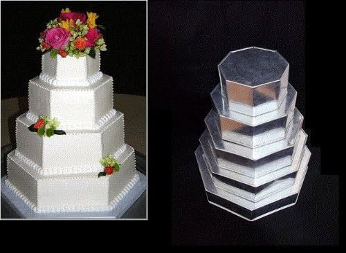 Octagon Cake Baking Tins - 4 Tier - 3" Deep - Wedding Cake Tins