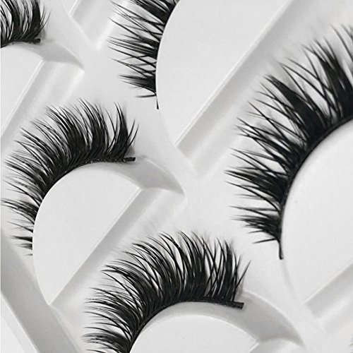 Blue Vessel 5 Paar Luxuriöse 3D Falsche Wimpern Kreuz Natürliche Lange Augen Wimpern Make-up - 5