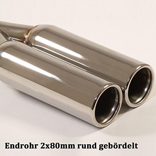 Friedrich Motorsport Sport Exhaust Silencer/Sport Exhaust Muffler with Round Tail Pipe 2X80 Mm Flanged 971120 ESD 4