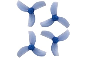 Gemfan 4 paia di eliche a 3 lame/4 pale da 1,0 mm CW CCW PC Paddle per 08028 Motor Freestyle Racing Tinywhoop Drone (3 lame, blu)