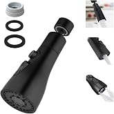 YDHfdc Sink Aerator 360&deg; Swivel Aerator Kitchen Tap 3 Modes Sink Diffuser with Adapter for Kitchen Faucet Nozzle FM22 (Black)