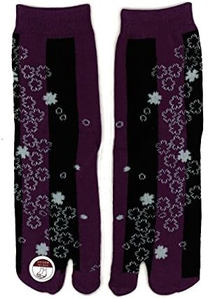 Flip-Flop Socks, Japanese Samurai/ Geisha/ Ninja Sandals Geta Socks (#8- Blowing Sakura)