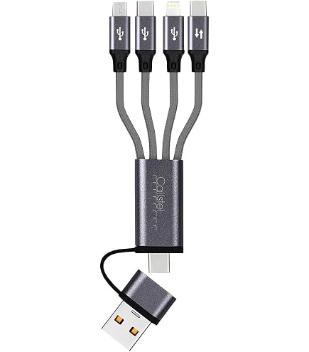 Callstel 6in1 Ladekabel – USB-A/C Zu USB-C/Micro-USB/Lightning, 120 Cm, 3A, Mit Textilummantelung