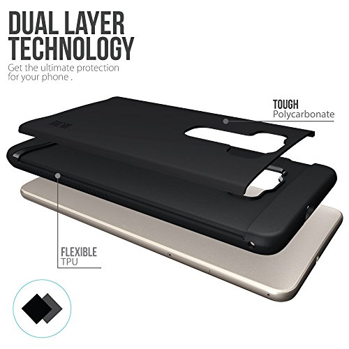 ZenFone 3 Deluxe Funda  Caja protectora TUDIA MERGE TAREA PESADA Protecci  n EXTREME de doble capa para ASUS ZenFone 3 Deluxe ZS570KL  Negro Mate 