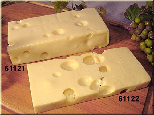 Emmentaler Käse-Stück schmal - Nur das schmale Stück wird geliefert. Lebensmittelattrappe, Fake Food, Deko, Käseattrappe, ausgefallene Geschenkidee